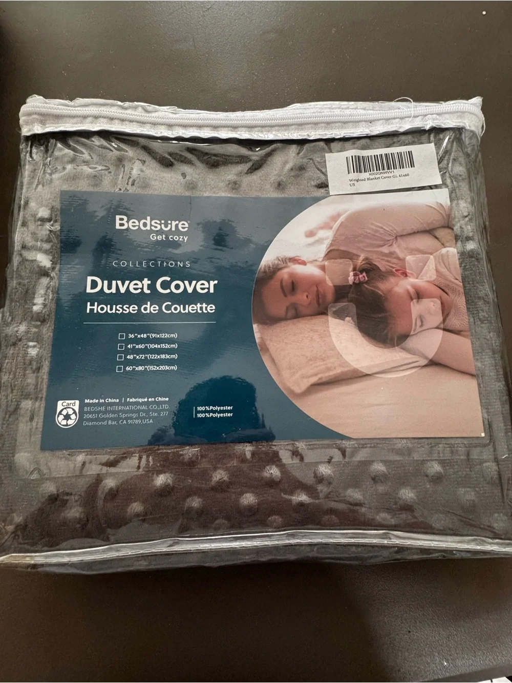 Bedsure Plush Duvet Cover in Gray - Soft Cozy Bedding